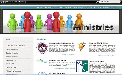 Página de los Ministerios