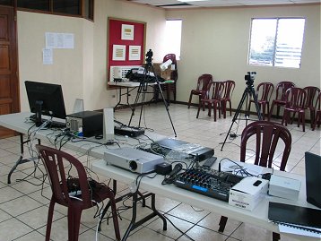 Foto: Vista del equipo de producción de vídeo.