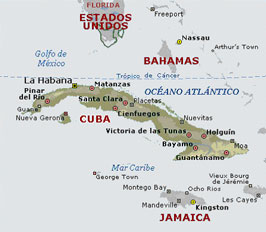 Mapa de Cuba