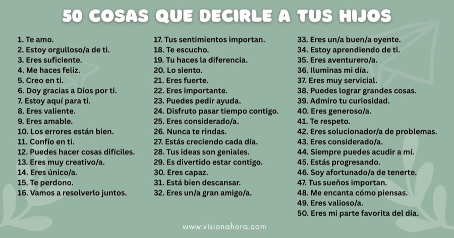 50 cosas dec hijos med