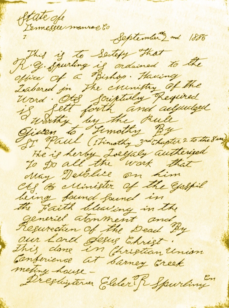 Richard spurling ordained med