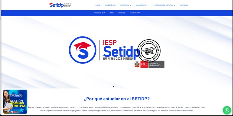 Setidp web